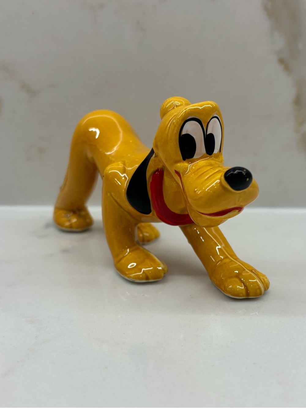Vintage Walt Disney Productions Pluto Hand-Figurine Japan Ceramic Collectible